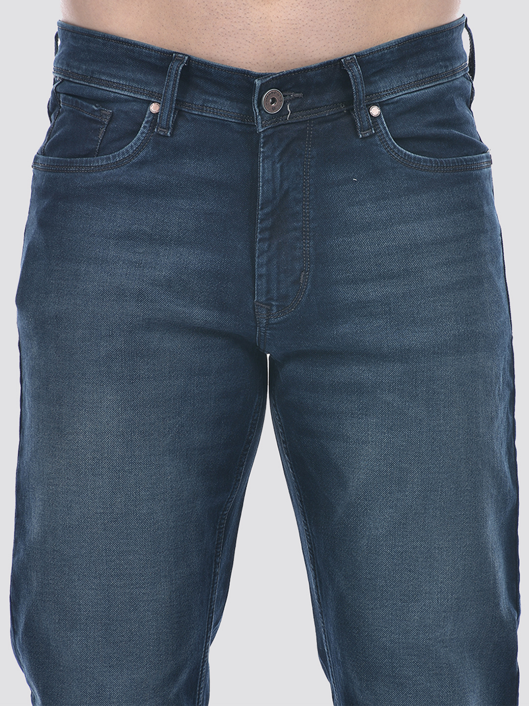 Numero Uno Men Solid Dark Blue Jeans